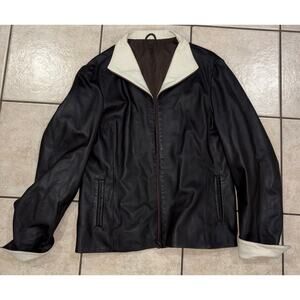 Vintage Vera Pelle Italy jacket size 52 men’s leather brown